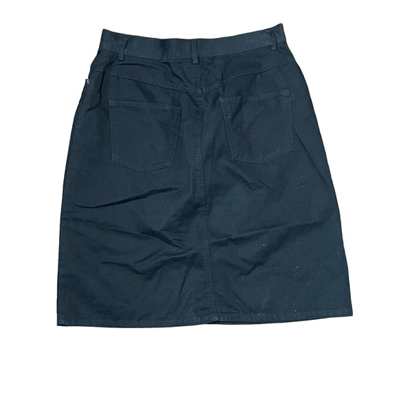 Marsh Landing Pencil Straight Mini Skirt Women 6 Front‎ Slit Black 100% Cotton - Picture 7 of 7